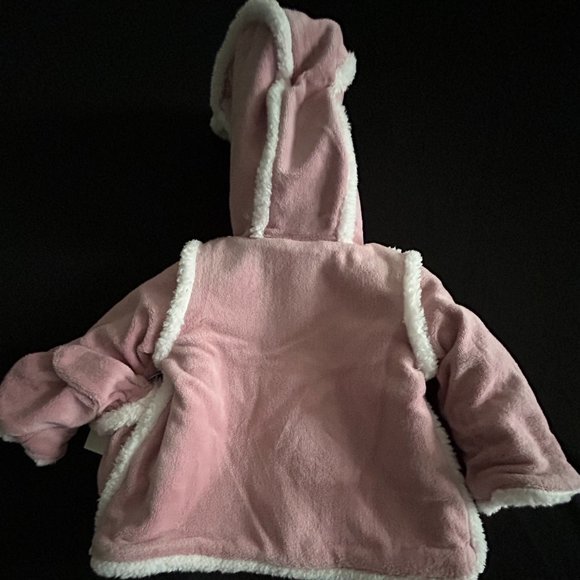 FIRST IMPRESSIONS GIRLS' FOXGLOVE  2 PC COAT AND GLOVES 0-3 MONTHS - Picture 5 of 12